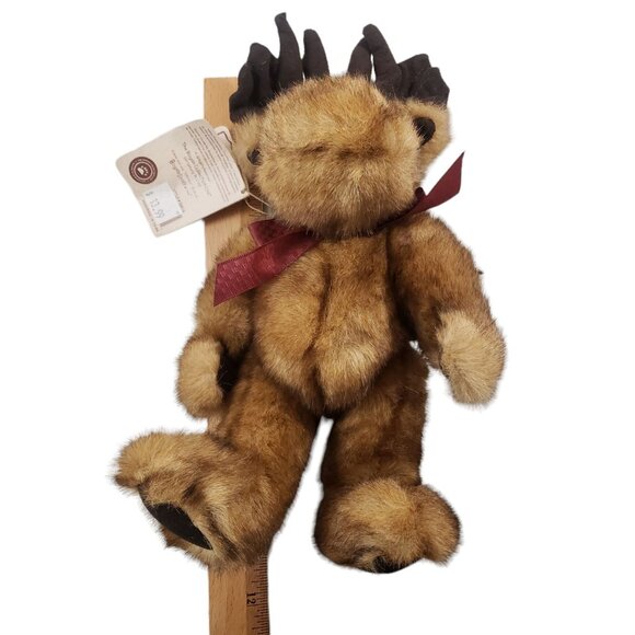 Boyd's Bear Mcgraw D. Mooseberg H.B.'s Heirloom Series Head Bean Moose 11" Plush - Picture 3 of 9